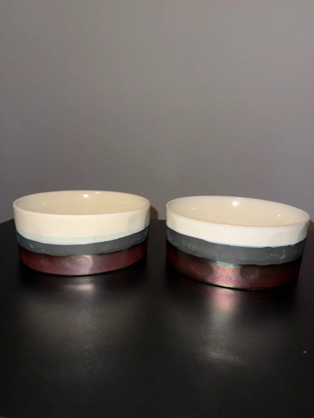 Ceramic Metallic Dog Bowls